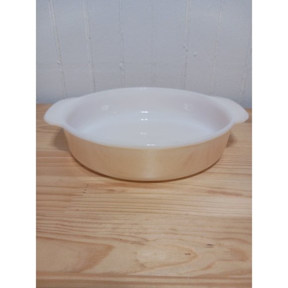Vintage Anchor Hocking Fire King Peach Luster 450 Round 8" Cake Baking Dish USA - Picture 9 of 10